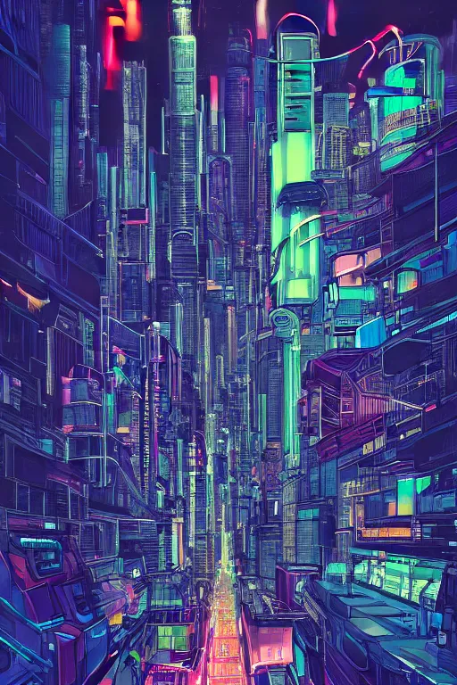 Image similar to astronaut cyberpunk surreal upside down city, neon lights, cell shaded by moebius, Jean Giraud, trending on artstation