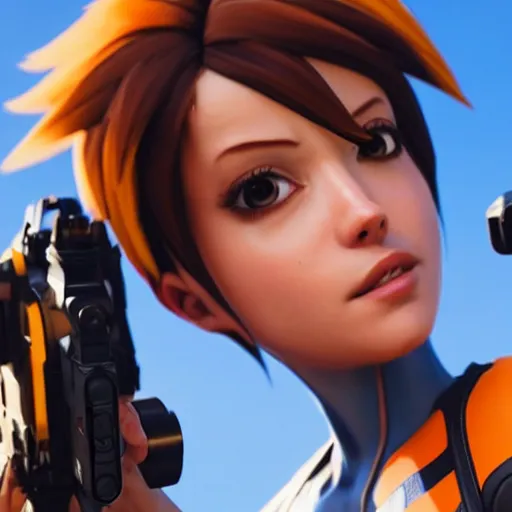 Image similar to realistic still of tracer amazing details 8 k beautiful ultra realistic sharp focus cinematic lightening