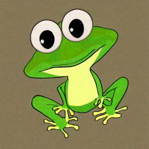 Image similar to A cute frog wishes you goodnight. Meme.