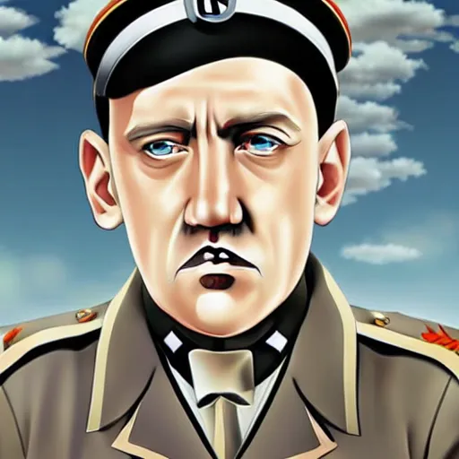 Image similar to hitler, anime art style