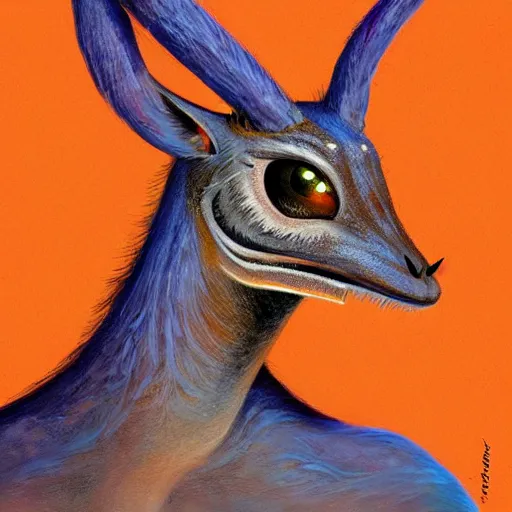 Image similar to a dik dik monster colorful, digital art, fantasy, magic, trending on artstation, ultra detailed, professional illustration by Basil Gogos