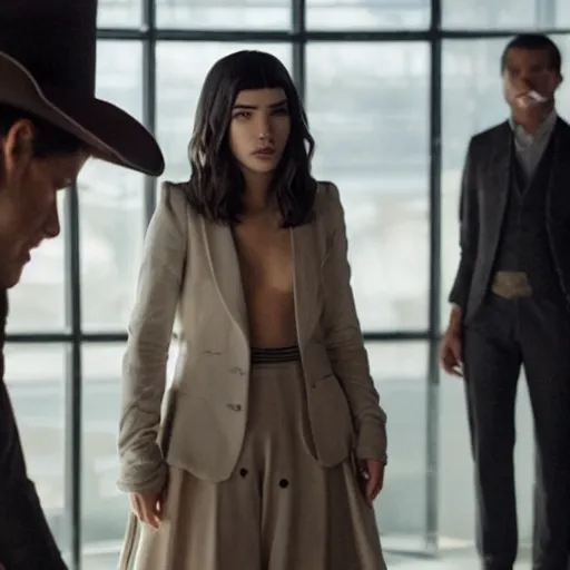 Image similar to still of dua lipa in westworld tv series