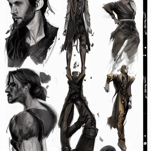 Image similar to a full body character concept art, the magicians, the magicians tv show, syfy the magicians, the magicians on syfy, symmetrical facial features, intricate, elegant, digital painting, concept art, hyper realistic, illustration, smooth, sharp focus, finely detailed, in the style of artgerm and greg rutkowski and william adolfe bouguerea,