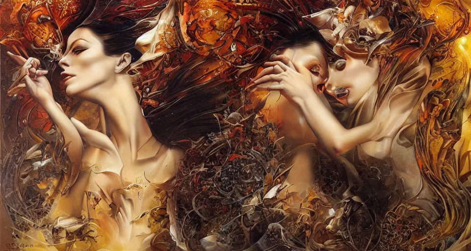 Image similar to the two complementary forces that make up all aspects and phenomena of life, by Karol Bak