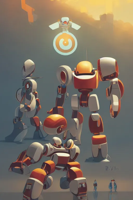 Image similar to metabots medabots medarotto medarot robot minimalist comics, behance hd by jesper ejsing, by rhads, makoto shinkai and lois van baarle, ilya kuvshinov, rossdraws global illumination ray tracing hdr radiating a glowing aura