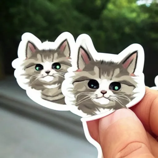 Image similar to cute fluffy cat sticker