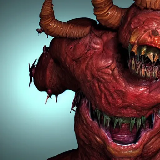 Image similar to A Doom Cacodemon hyper realistic uncanny valley