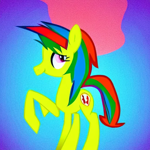 Image similar to stoner pony from my little pony, marijuana themed, art, smoke everywhere, colorful