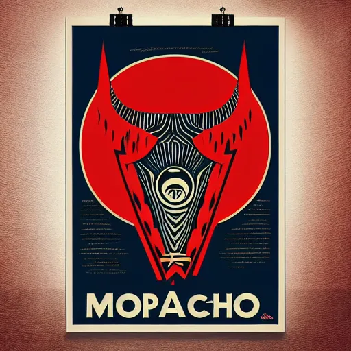 Prompt: shepard fairey poster of modern moloch