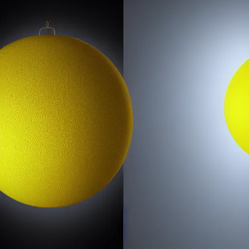 Image similar to 3 d octane render of a glowing yellow orb with white clear wings flying