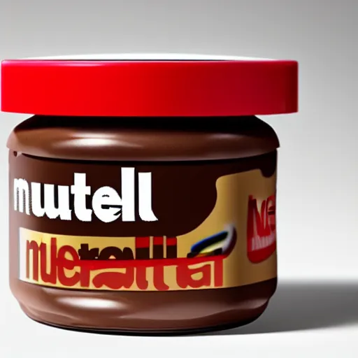 Prompt: nutella jar designed by the company apple