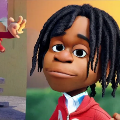 Image similar to Rapper Chief Keef Seen I’m Pixar animated movie up 4k quality super realistic