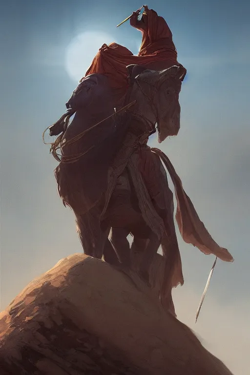 Image similar to portrait, beduin King of arabia, dramatic lighting, cinematic, establishing shot, extremly high detail, photo realistic, cinematic lighting, post processed, concept art, artstation, matte painting, style by eddie mendoza, raphael lacoste, alex ross