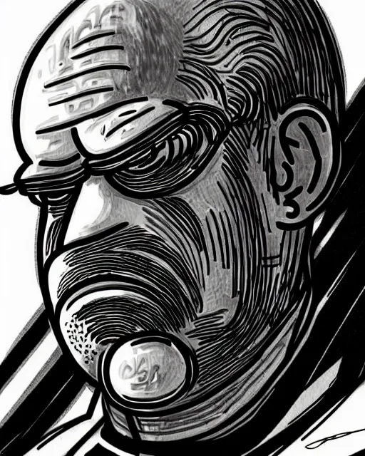 Image similar to portrait of homer simpson, concept art, sumi - e style, intricate linework, artstation, trending, highly detailed, smooth, focus, art by yoji shinkawa