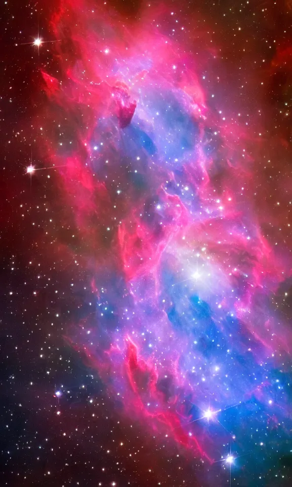 Prompt: photo of a beautiful nebula, taken by hubble space telescope, 4k