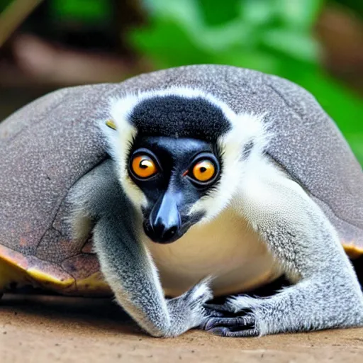 Prompt: lemur turtle hybrid