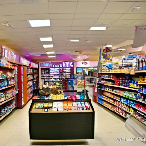 Image similar to interior of retail store, convenience store, color photo