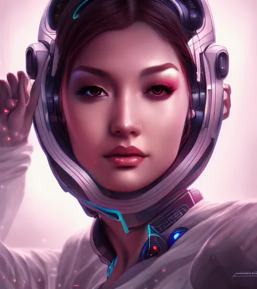 Prompt: beautiful scientist, sci - fi, utopian splash art, art by artgerm, intricately detailed, highly detailed, trending on artstation, 4 k, wallpaper - 1 0 2 4