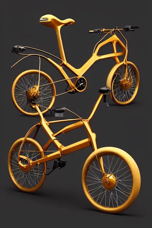 Prompt: “ deer bike. front on, symmetrical. industrial design. good design award, innovative product concepts, most respected design, amazing depth, glowing, golden ratio, 3 d octane cycle unreal engine 5, volumetric lighting, cinematic lighting, cgstation artstation concept art ”