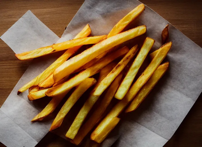 Image similar to dslr food photograph of french fries 8 5 mm f 1. 8