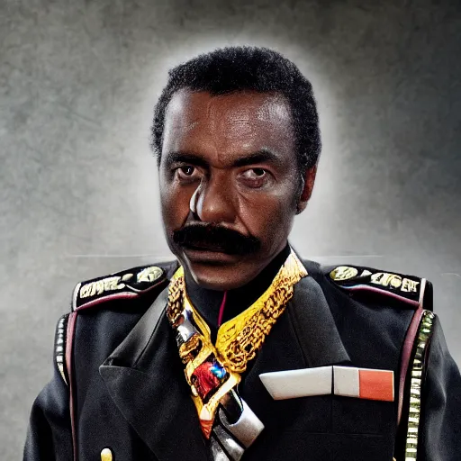 Prompt: black hitler, high quality photograph, well lit, detailed, hyperrealistic, hdr 4k, 8k, DSLR, 55mm