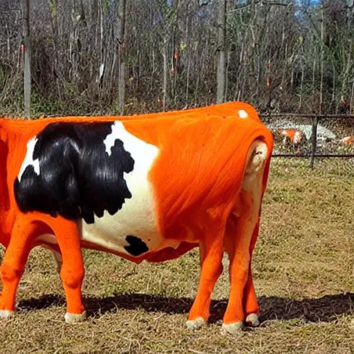 Image similar to cow made of carrots, carrot cow