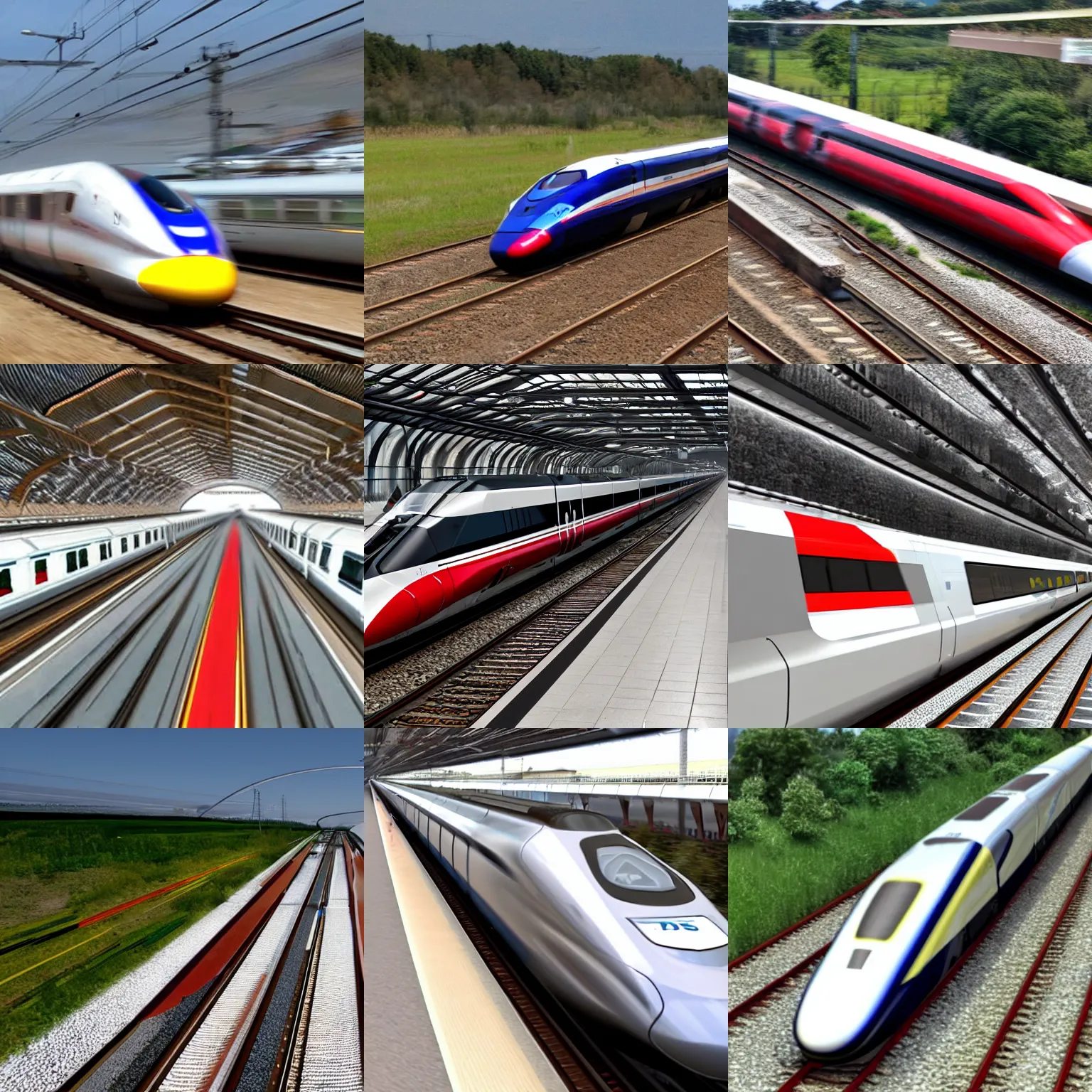 Prompt: doppler effect high speed train whirring
