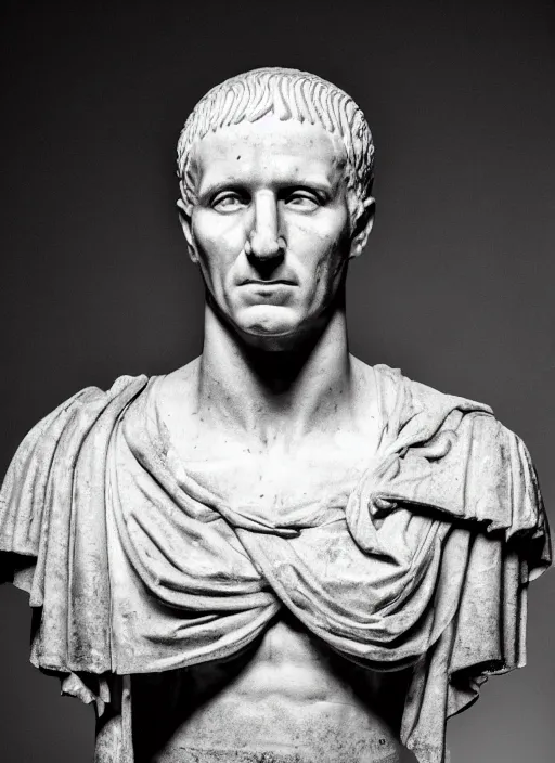 Image similar to a full portrait photo of julius caesar, f / 2 2, 3 5 mm, 2 7 0 0 k, lighting, perfect faces, award winning photography.