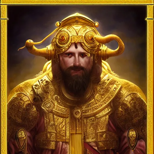 Prompt: golden mammoth as a deity in a medieval age where everyone is worshiping it, artstation, cgsociety, cgi, digital art, realistic, awards winning, dramatic, cinematic, artistic, famous, detailed