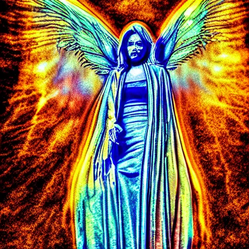 Prompt: lsd angel, trippy, hdr, dramatic lighting, photography