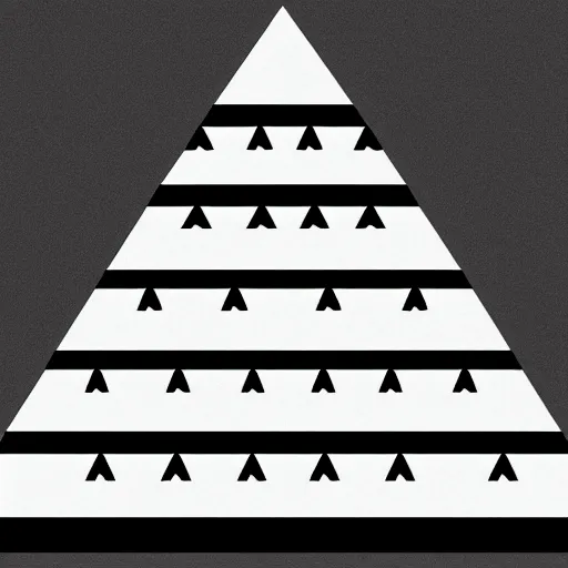 Image similar to a white pyramid on a black background