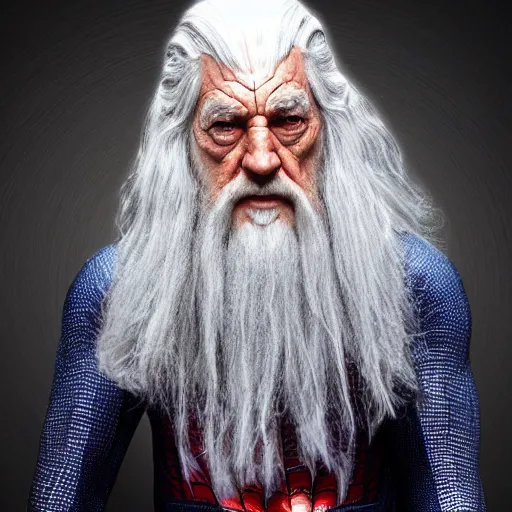 Image similar to photo of Gandalf as spiderman