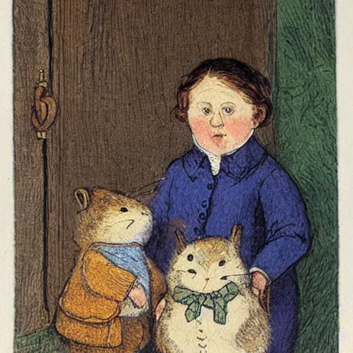 Prompt: portrait of xalvin and homes, detailed, by beatrix potter