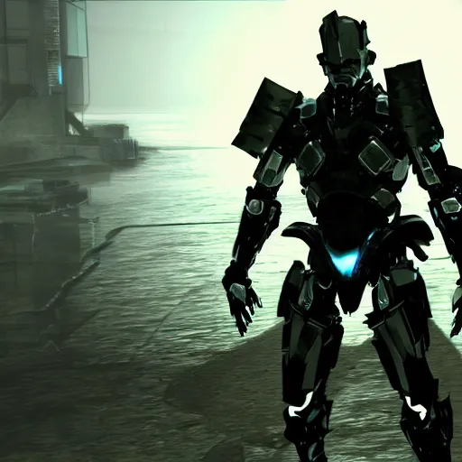 Prompt: Screenshot of Walter White with cybernetic battle armor as a boss in metal gear rising, highly detailed, 4k concept art