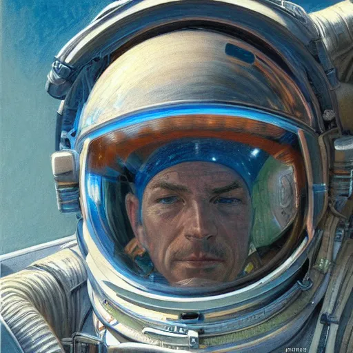 Image similar to full face profile view of Astronaut by Donato Giancola