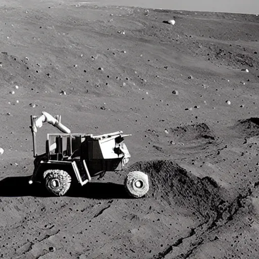 Image similar to a mining dump truck on the moon