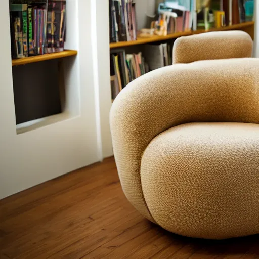 Image similar to armchair in the shape of an avocado