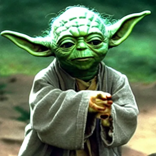 Image similar to yoda performing at woodstock