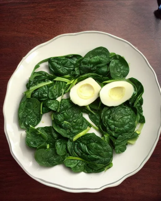 Image similar to today i had spinach for lunch