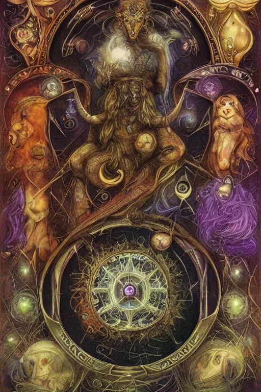 Prompt: aries zodiac artwork, mystic occult style, detailed, 8 k, symmetrical, by brian froud