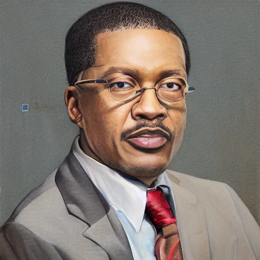 Image similar to bill antedtu corporate portrait, professional profile photo, hyperreal photo portrait by jonathan yeo, by kehinde wiley, by craig wiley, by david dawson, professional studio lighting, detailed realistic facial features