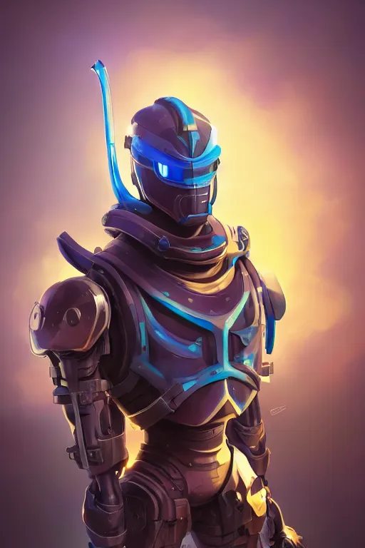 Image similar to epic mask helmet robot ninja portrait stylized as fornite style game design fanart by concept artist gervasio canda, behance hd by jesper ejsing, by rhads, makoto shinkai and lois van baarle, ilya kuvshinov, rossdraws global illumination radiating a glowing aura global illumination ray tracing hdr render in unreal engine 5