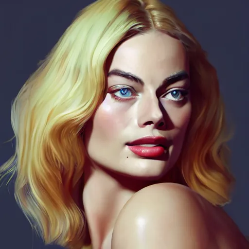 Prompt: margot robbie as honey, made of honey, award winning honey photography, extremely detailed, artstation, 8 k, sensual lighting, incredible art, wlop, artgerm