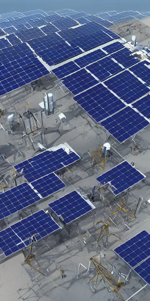 Image similar to concept art, solar power station in space, complex structure, high detail, octane rendering, unreal engine.