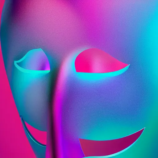 Image similar to party mask, silky texture, gradient, logo, aesthetic, 4 k, hd