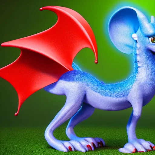 Image similar to luck dragon, pixar character concept art, 8 k rendering