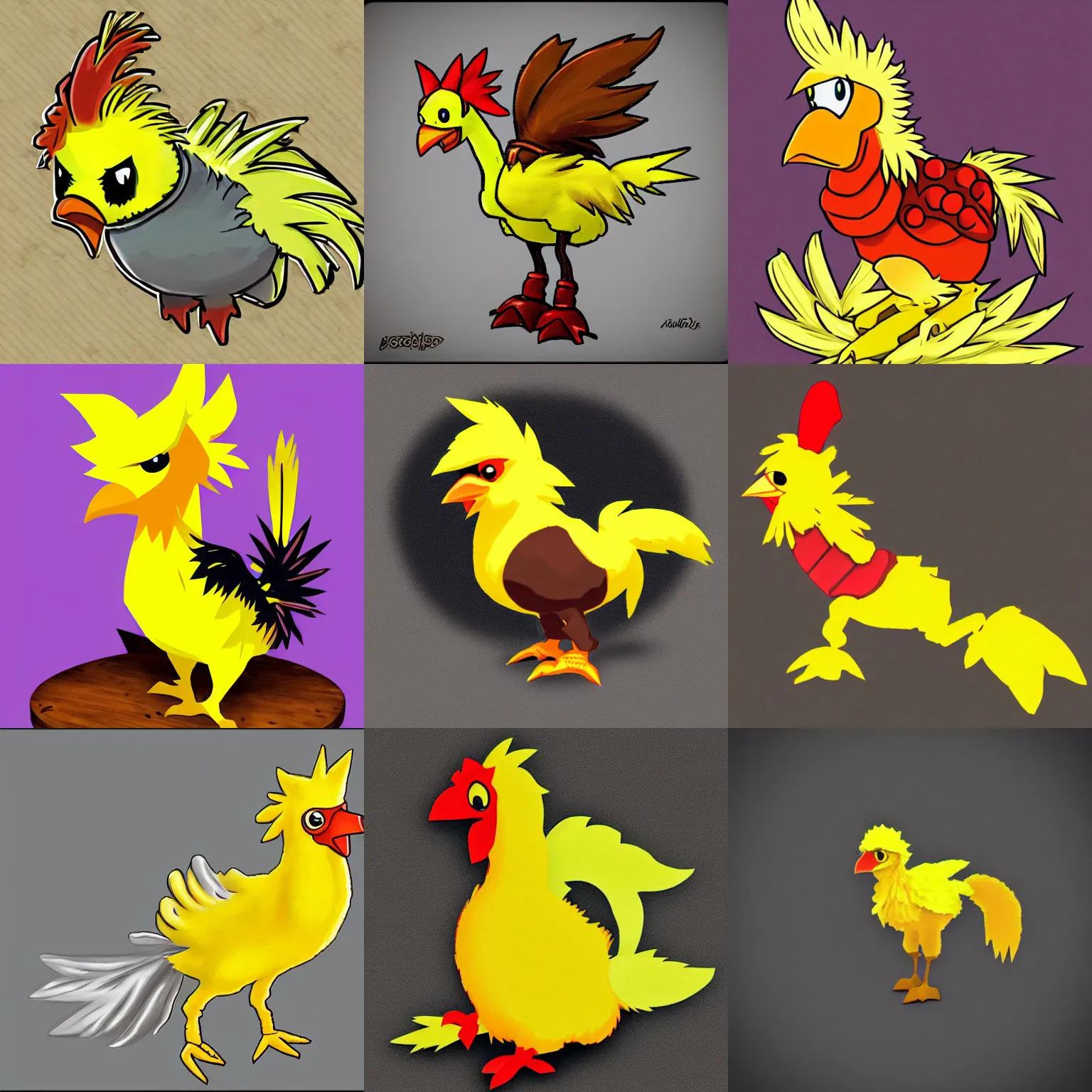 Prompt: chocobo done in the style of pixar