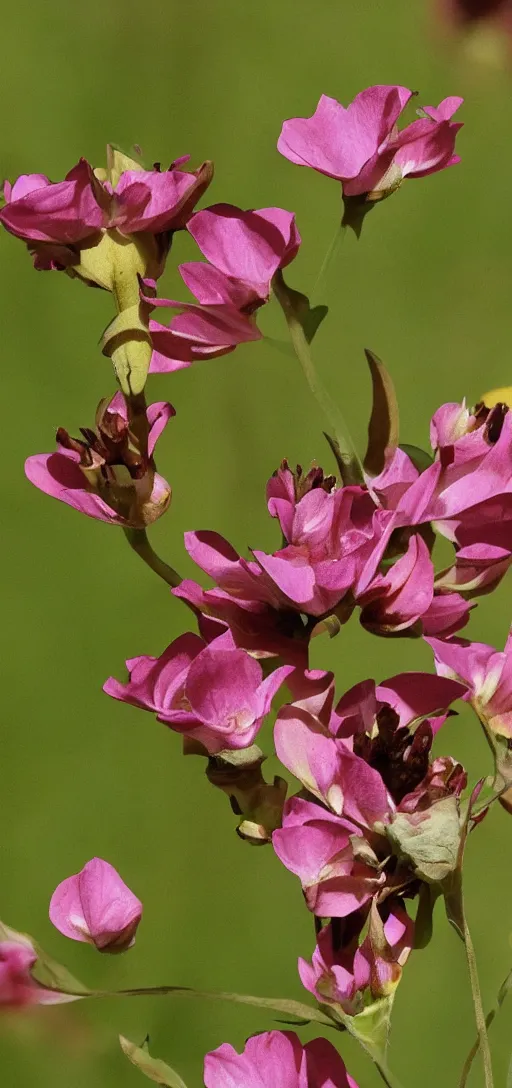 Image similar to flower, insect wing shaped petals, pestilence