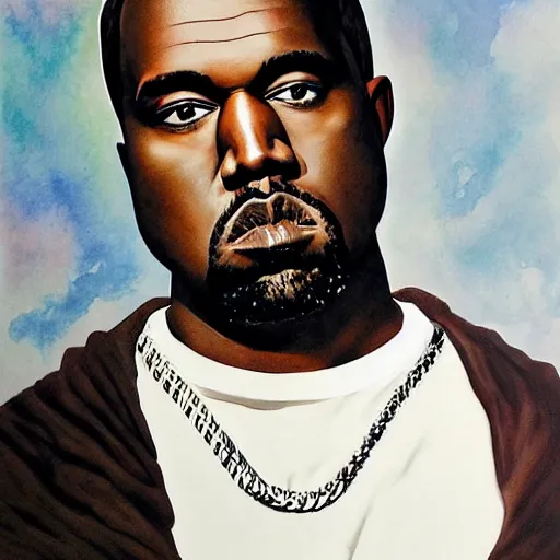 Prompt: kanye west by stephen bliss