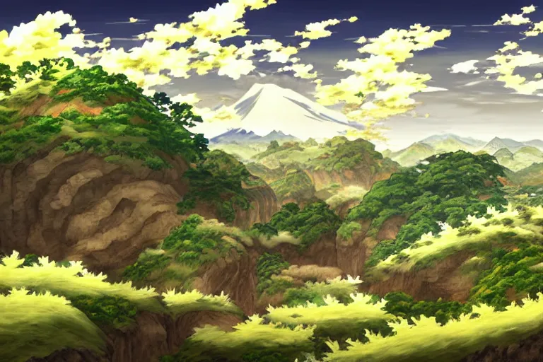 Image similar to mushoku tensei landscape art